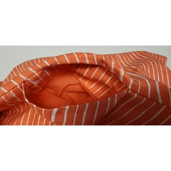 Gap Striped Fit & Flare Sleeveless Crew Neck Above Knee Dress Color Coral Size 8 - Picture 11 of 12